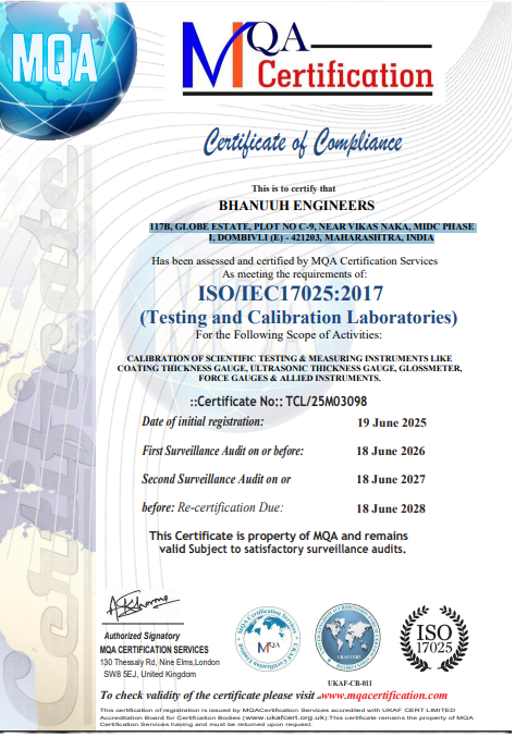 Bhanu Engineers Certificate